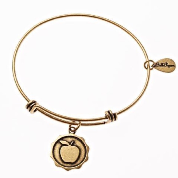 Nwt Stackable Charm Bangle - Apple/Gold